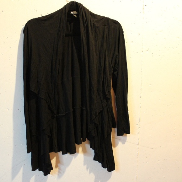 Black AB Studio layered cardigan - Picture 3 of 6